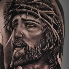 Religious Sleeve Tattoo Design Thumbnail